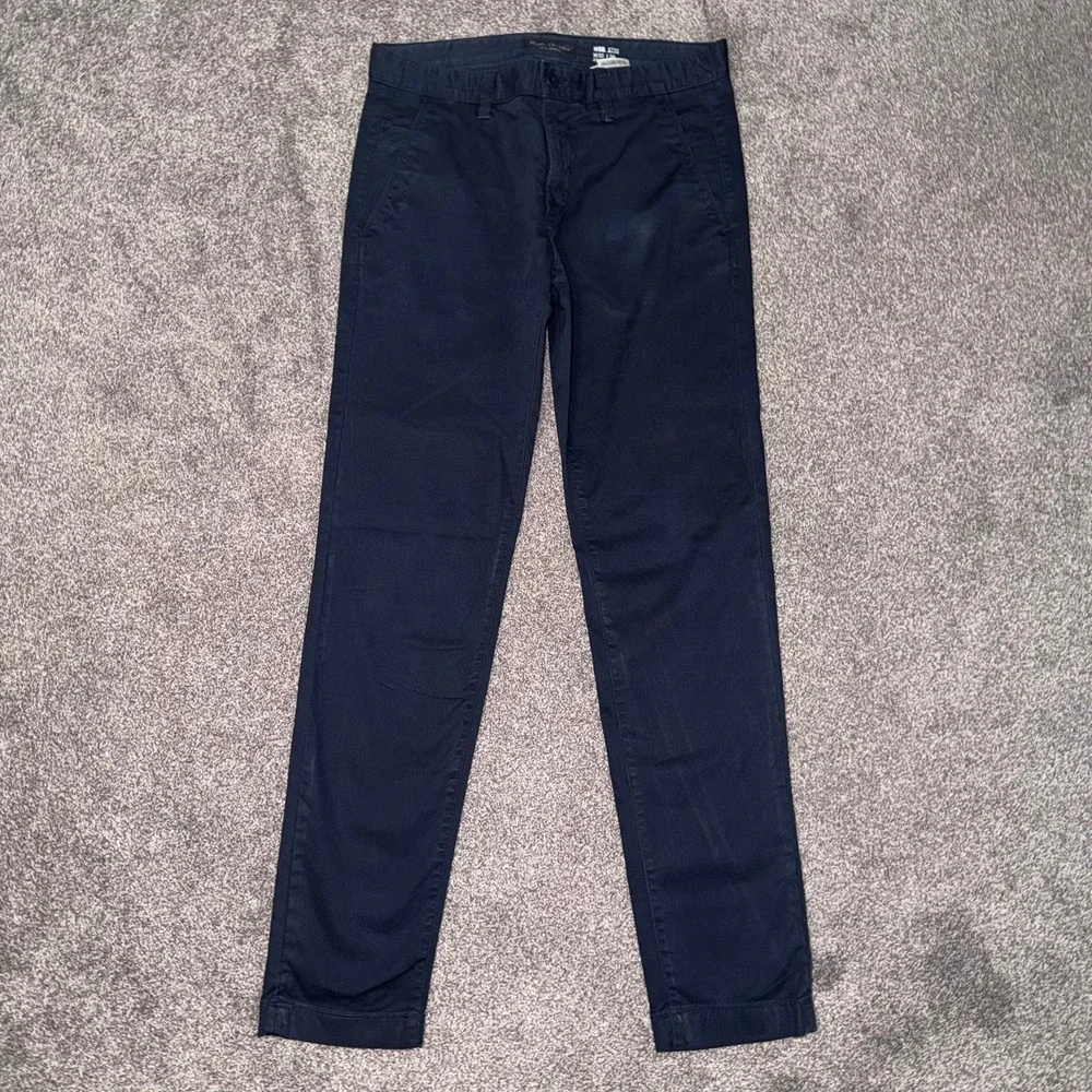 Marc O'Polo Men's Navy Blue Straight Leg Mod‎ Stig Shaped Fit Pants Size 32x34